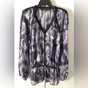 Robert Graham Silk Peplum Blouse